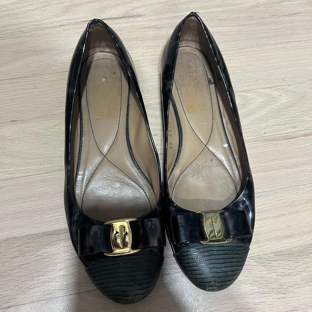 Ferragamo Black Women's Shoes size 8